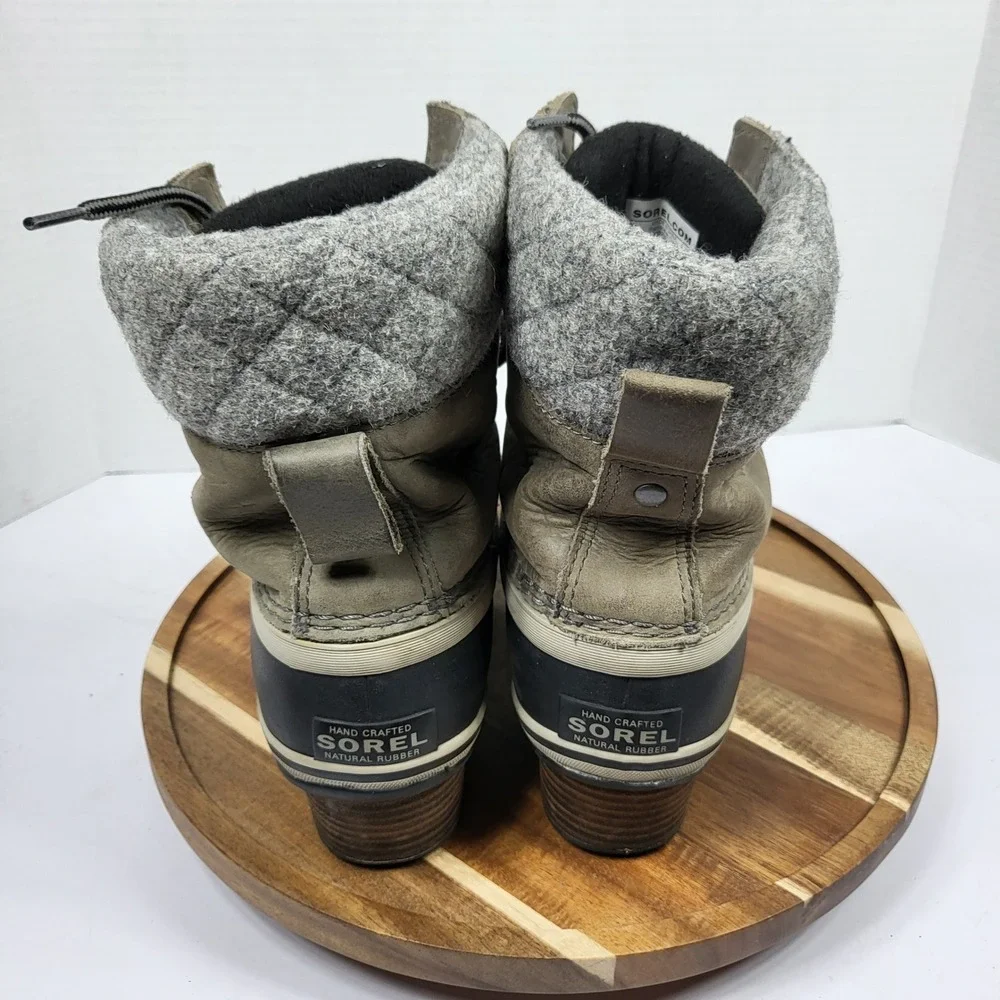 Sorel Women's Slimpack II Lace Waterproof Leather Duck Snow Boots NL2348 Sz 7.5